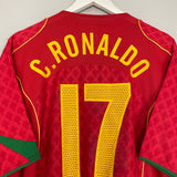 Shop 2004/06 PORTUGAL C.RONALDO #17 HOME SHIRT (XL) NIKE, classic football shirts, vintage football shirts & retro soccer jerseys at Cult Kits
