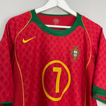 Shop 2004/06 PORTUGAL FIGO #7 HOME SHIRT (L) NIKE, classic football shirts, vintage football shirts & retro soccer jerseys at Cult Kits