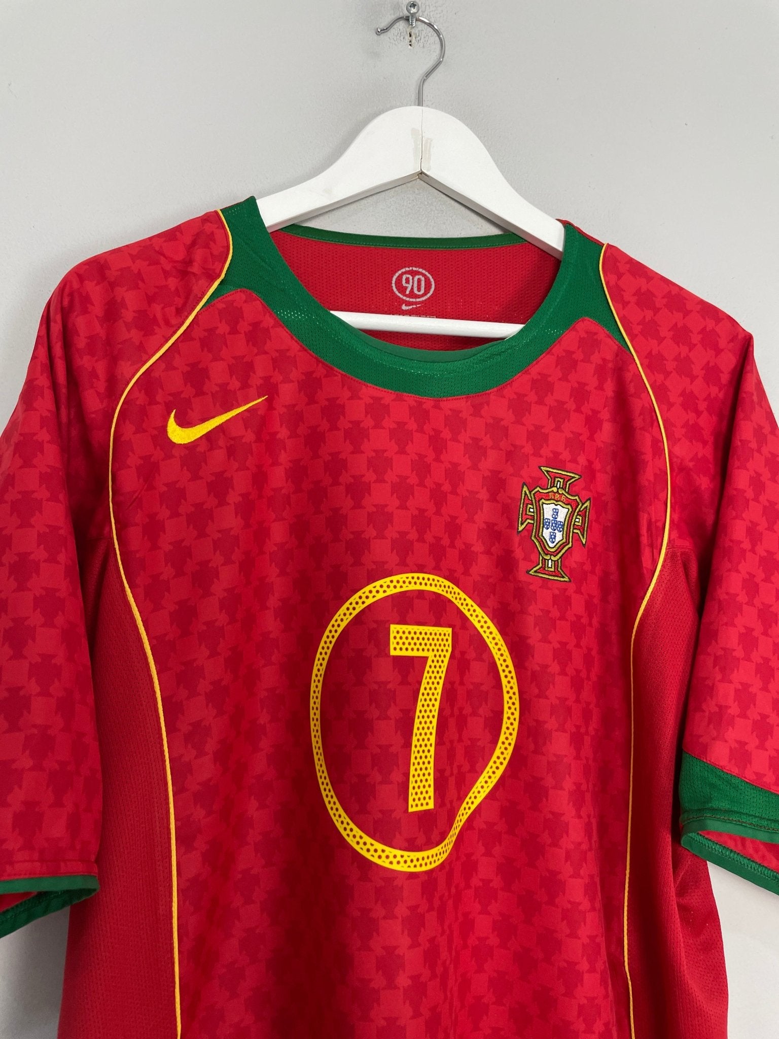 Shop 2004/06 PORTUGAL FIGO #7 HOME SHIRT (L) NIKE, classic football shirts, vintage football shirts & retro soccer jerseys at Cult Kits