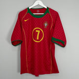 Shop 2004/06 PORTUGAL FIGO #7 HOME SHIRT (L) NIKE, classic football shirts, vintage football shirts & retro soccer jerseys at Cult Kits