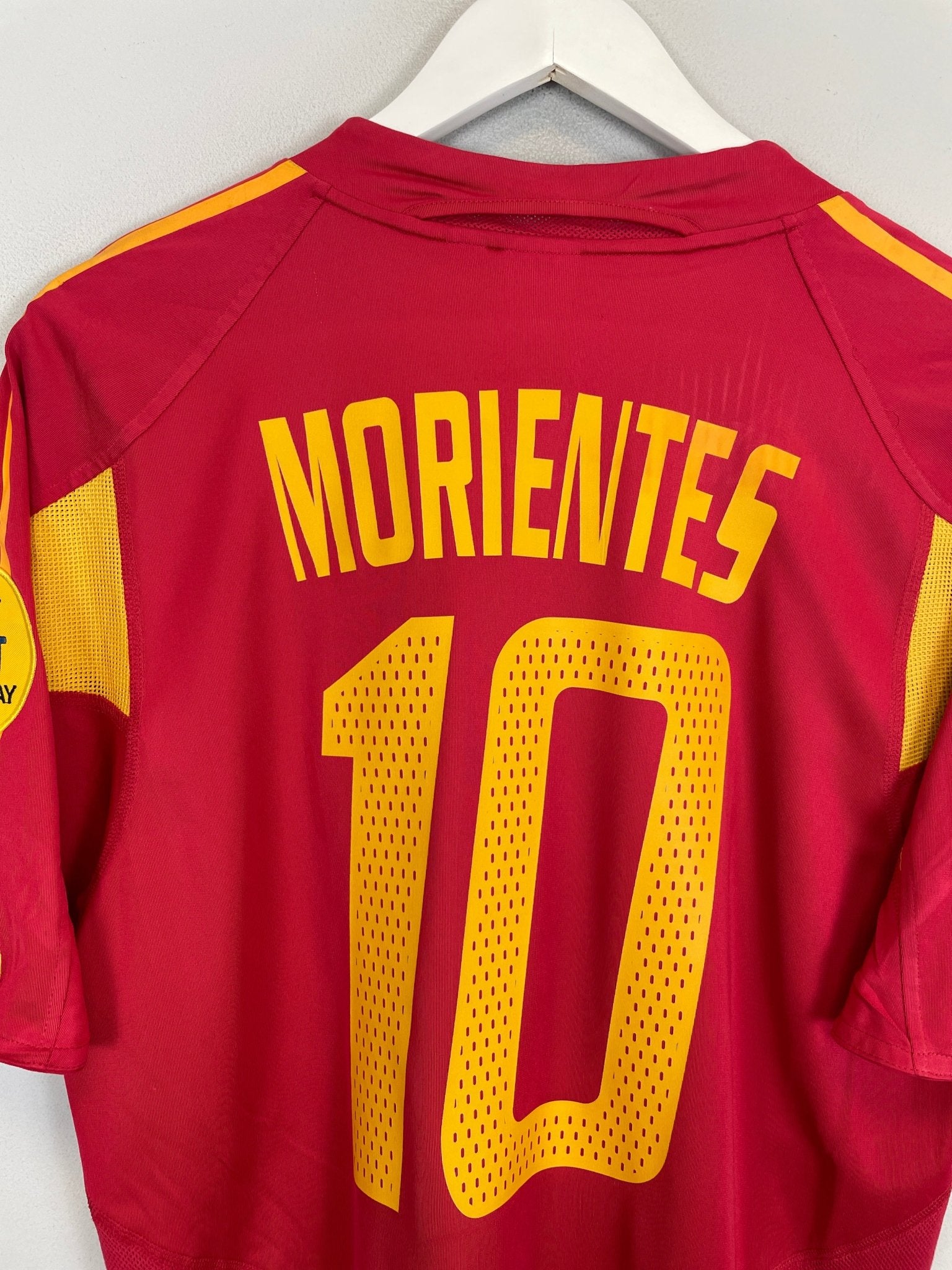 Shop 2004/06 SPAIN MORIENTES #10 HOME SHIRT (M) ADIDAS, classic football shirts, vintage football shirts & retro soccer jerseys at Cult Kits