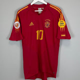 Shop 2004/06 SPAIN MORIENTES #10 HOME SHIRT (M) ADIDAS, classic football shirts, vintage football shirts & retro soccer jerseys at Cult Kits