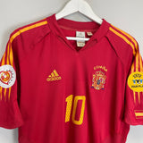 Shop 2004/06 SPAIN MORIENTES #10 HOME SHIRT (M) ADIDAS, classic football shirts, vintage football shirts & retro soccer jerseys at Cult Kits