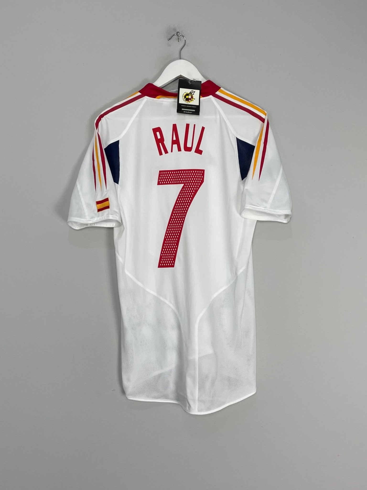 Shop 2004/06 SPAIN RAUL #7 *BNWT* AWAY SHIRT (S) ADIDAS, classic football shirts, vintage football shirts & retro soccer jerseys at Cult Kits