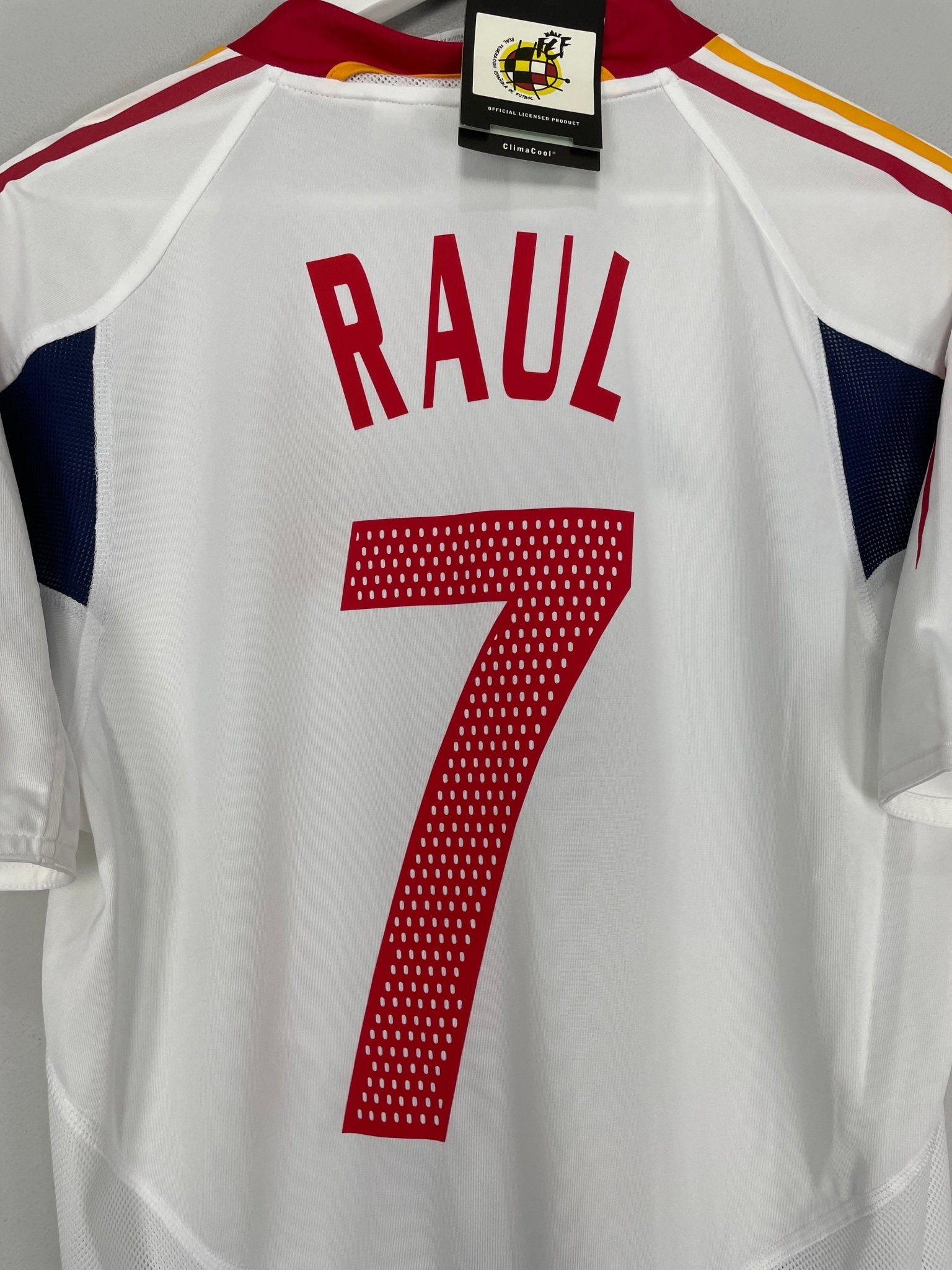 Shop 2004/06 SPAIN RAUL #7 *BNWT* AWAY SHIRT (S) ADIDAS, classic football shirts, vintage football shirts & retro soccer jerseys at Cult Kits