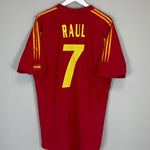 2004/06 SPAIN RAUL 7 HOME SHIRT (XL) ADIDAS - Cult Kits - XL - Buy Vintage Football Shirts, Authentic Retro Football Shirts For Sale, Classic Football Shirts & Soccer Jersey