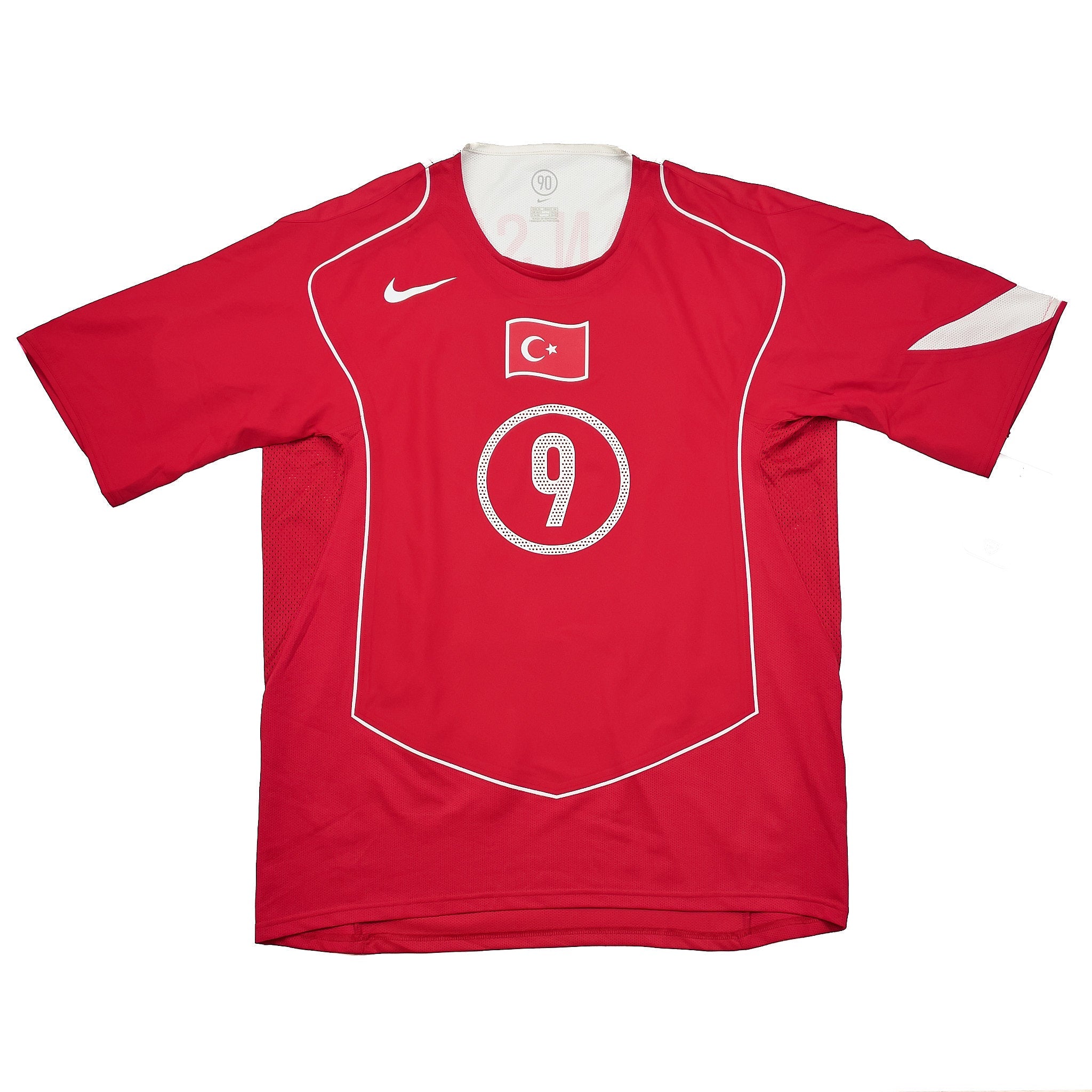 Buy 2004/06 TURKEY HAKAN SUKER 9 *PLAYER ISSUE* BNWT HOME SHIRT (XL) NIKE ~ Free worldwide shipping available ~ Authentic Vintage Football Shirts from Cult Kits