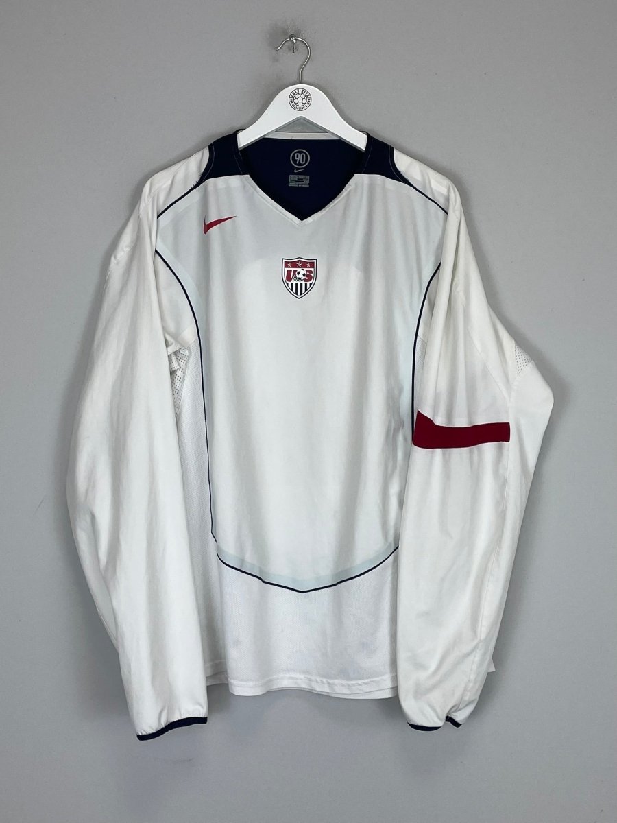 2004/06 USA *PLAYER ISSUE* L/S HOME SHIRT (XXL) NIKE - Cult Kits - XXL - Buy Vintage Football Shirts, Authentic Retro Football Shirts For Sale, Classic Football Shirts & Soccer Jersey
