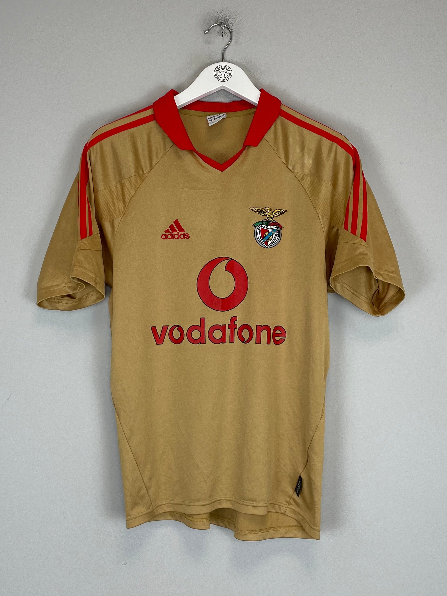 2004/05 BENFICA THIRD SHIRT (S) ADIDAS GOLD RED CLASSIC FOOTBALL SHIRTS VODAPHONE