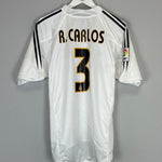 Shop 2004/05 REAL MADRID R.CARLOS #3 HOME SHIRT (M) ADIDAS, classic football shirts, vintage football shirts & retro soccer jerseys at Cult Kits