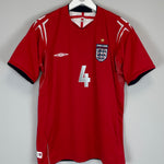 2004/06 ENGLAND GERRARD #4 AWAY SHIRT (M) UMBRO FLAG DETAIL