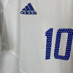 2004/06 FRANCE ZIDANE #10 AWAY SHIRT (L) ADIDAS WHITE BLUE