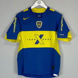 Shop 2005 BOCA JUNIORS CARLITOS #10 HOME SHIRT (S) NIKE, classic football shirts, vintage football shirts & retro soccer jerseys at Cult Kits