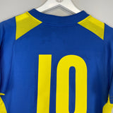 Shop 2005 BOCA JUNIORS CARLITOS #10 HOME SHIRT (S) NIKE, classic football shirts, vintage football shirts & retro soccer jerseys at Cult Kits
