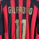 Shop 2005/06 AC MILAN GILARDINO #11 HOME SHIRT (XL) ADIDAS, classic football shirts, vintage football shirts & retro soccer jerseys at Cult Kits