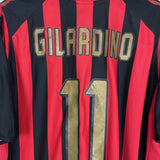 Shop 2005/06 AC MILAN GILARDINO #11 HOME SHIRT (XL) ADIDAS, classic football shirts, vintage football shirts & retro soccer jerseys at Cult Kits