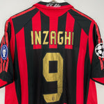 Shop 2005/06 AC MILAN INZAGHI #9 C/L HOME SHIRT (L) ADIDAS, classic football shirts, vintage football shirts & retro soccer jerseys at Cult Kits