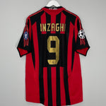 Shop 2005/06 AC MILAN INZAGHI #9 C/L HOME SHIRT (L) ADIDAS, classic football shirts, vintage football shirts & retro soccer jerseys at Cult Kits