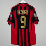 Shop 2005/06 AC MILAN INZAGHI #9 C/L HOME SHIRT (L) ADIDAS, classic football shirts, vintage football shirts & retro soccer jerseys at Cult Kits