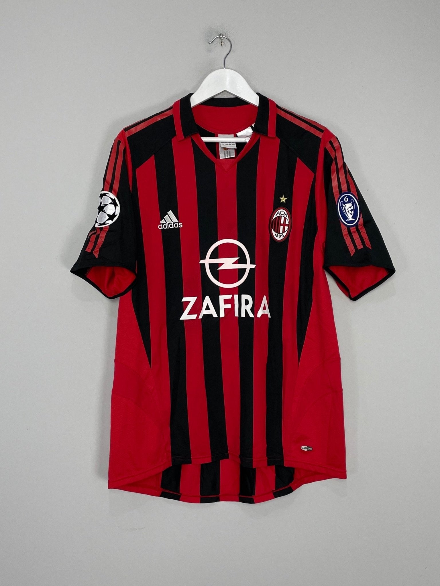 Shop 2005/06 AC MILAN INZAGHI #9 C/L HOME SHIRT (L) ADIDAS, classic football shirts, vintage football shirts & retro soccer jerseys at Cult Kits