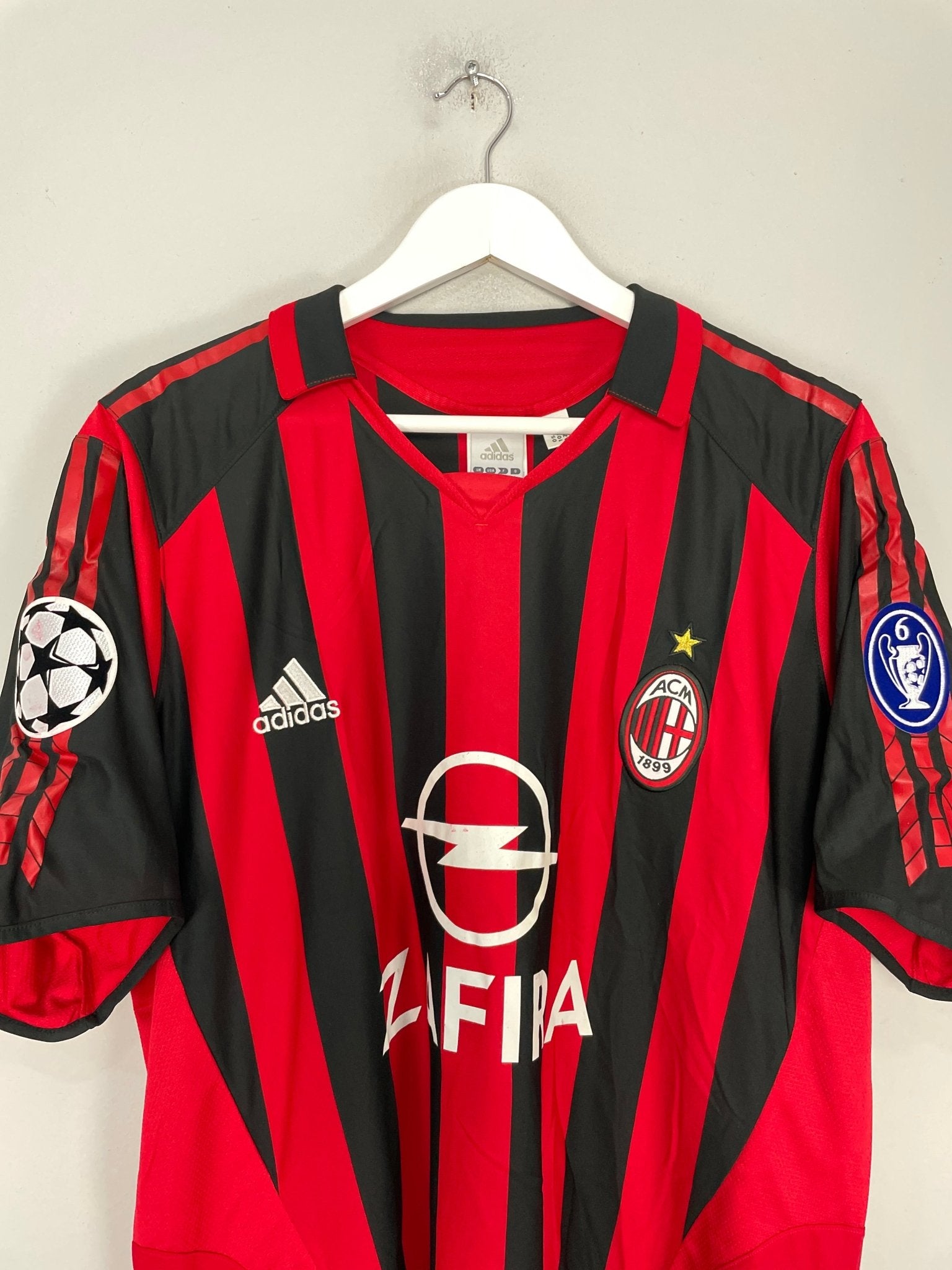Shop 2005/06 AC MILAN KAKA #22 C/L HOME SHIRT (L) ADIDAS, classic football shirts, vintage football shirts & retro soccer jerseys at Cult Kits