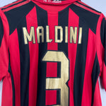 Shop 2005/06 AC MILAN MALDINI #3 HOME SHIRT (M) ADIDAS, classic football shirts, vintage football shirts & retro soccer jerseys at Cult Kits
