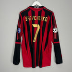 Shop 2005/06 AC MILAN SHEVCHENKO #7 L/S C/L HOME SHIRT (XL) ADIDAS, classic football shirts, vintage football shirts & retro soccer jerseys at Cult Kits