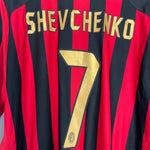 Shop 2005/06 AC MILAN SHEVCHENKO #7 L/S C/L HOME SHIRT (XL) ADIDAS, classic football shirts, vintage football shirts & retro soccer jerseys at Cult Kits