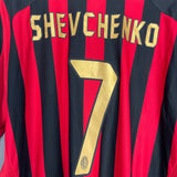 Shop 2005/06 AC MILAN SHEVCHENKO #7 L/S C/L HOME SHIRT (XL) ADIDAS, classic football shirts, vintage football shirts & retro soccer jerseys at Cult Kits