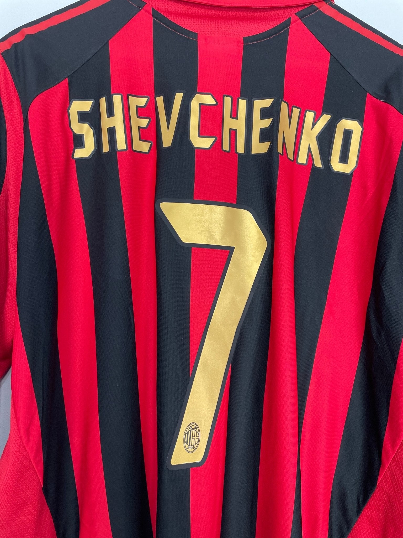 Shop 2005/06 AC MILAN SHEVCHENKO #7 L/S C/L HOME SHIRT (XL) ADIDAS, classic football shirts, vintage football shirts & retro soccer jerseys at Cult Kits