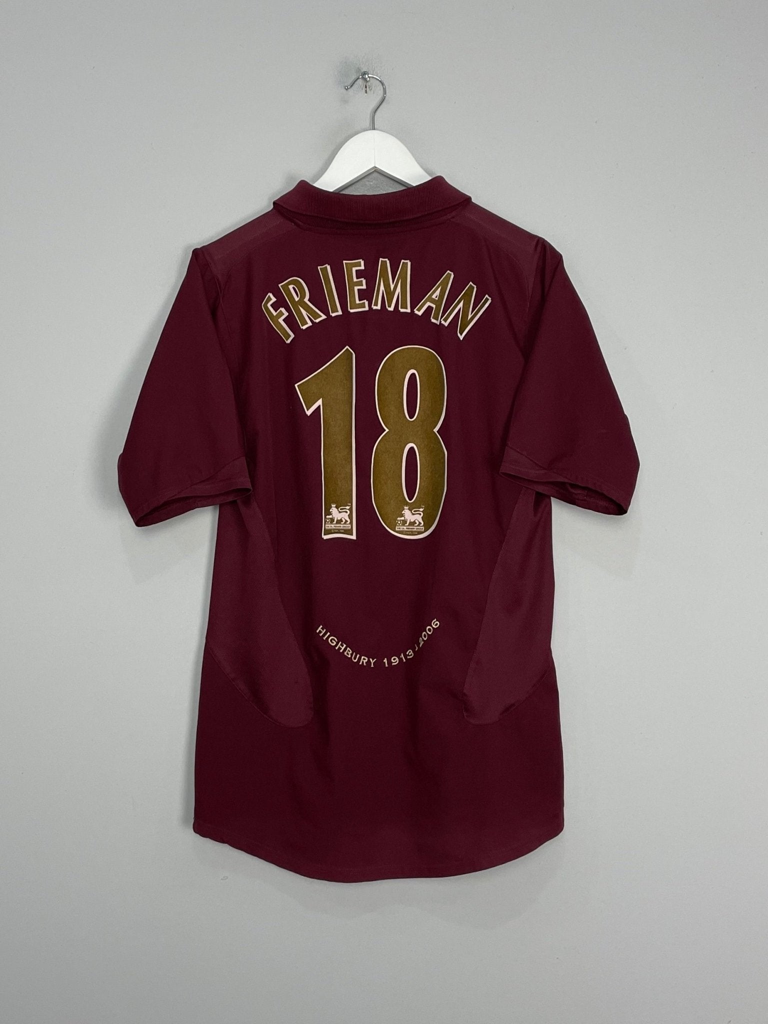 Shop 2005/06 ARSENAL FRIEMAN #18 HOME SHIRT (S) NIKE, classic football shirts, vintage football shirts & retro soccer jerseys at Cult Kits