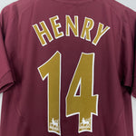 Shop 2005/06 ARSENAL HENRY #14 HOME SHIRT (M) NIKE, classic football shirts, vintage football shirts & retro soccer jerseys at Cult Kits