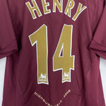 Shop 2005/06 ARSENAL HENRY #14 HOME SHIRT (M) NIKE, classic football shirts, vintage football shirts & retro soccer jerseys at Cult Kits