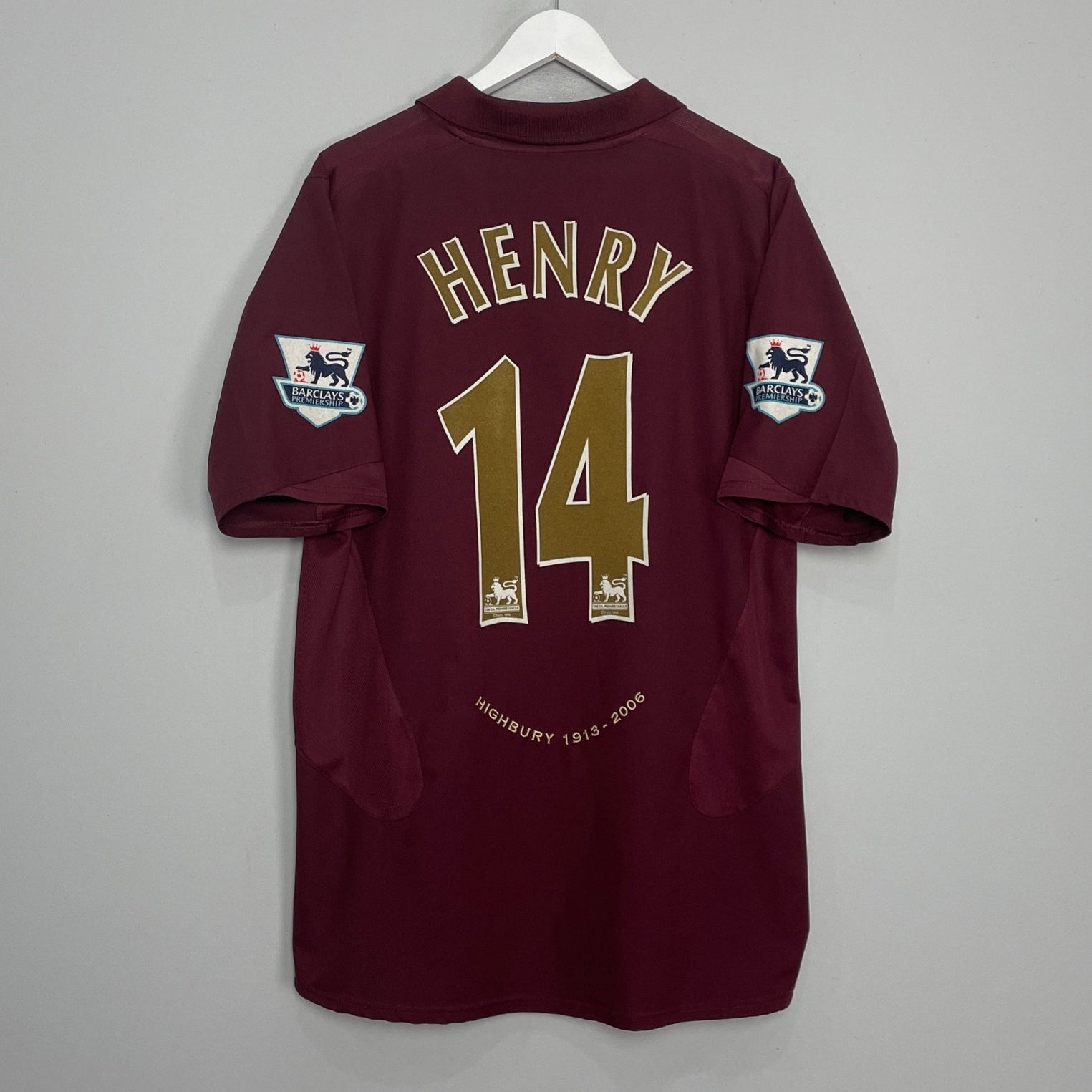 Shop 2005/06 ARSENAL HENRY #14 HOME SHIRT (XL) NIKE, classic football shirts, vintage football shirts & retro soccer jerseys at Cult Kits