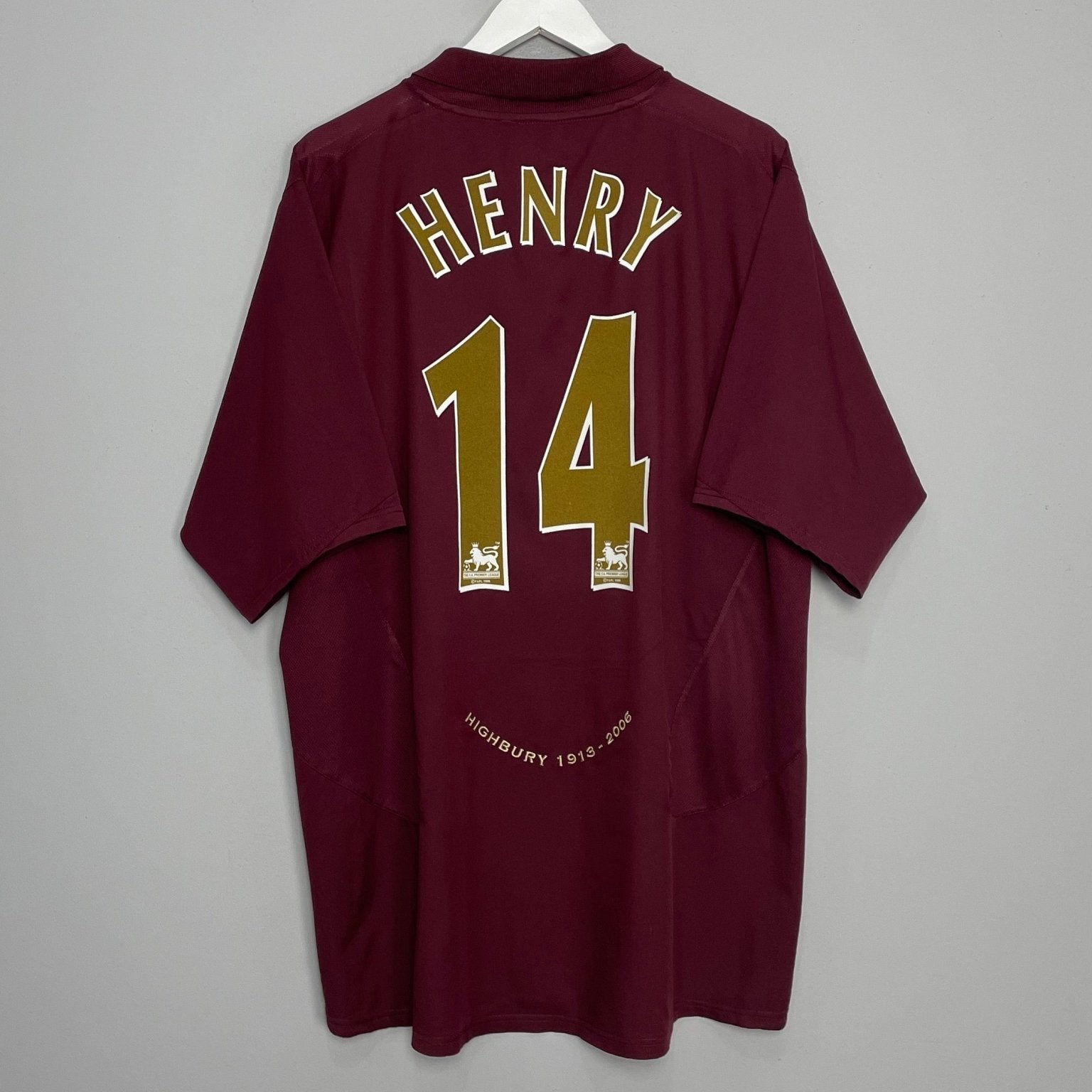 Shop 2005/06 ARSENAL HENRY #14 HOME SHIRT (XXL) NIKE, classic football shirts, vintage football shirts & retro soccer jerseys at Cult Kits