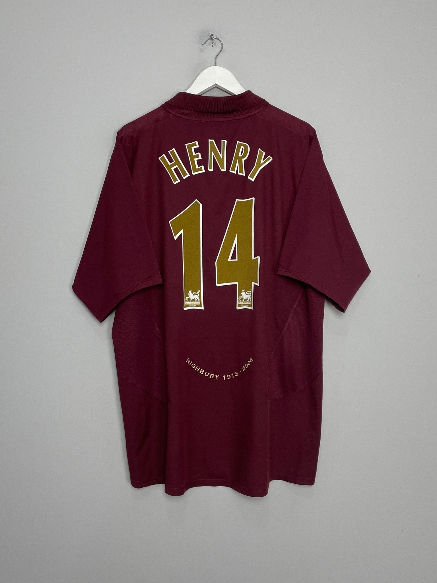 Shop 2005/06 ARSENAL HENRY #14 HOME SHIRT (XXL) NIKE, classic football shirts, vintage football shirts & retro soccer jerseys at Cult Kits