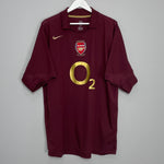 Shop 2005/06 ARSENAL HENRY #14 HOME SHIRT (XXL) NIKE, classic football shirts, vintage football shirts & retro soccer jerseys at Cult Kits