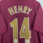 Shop 2005/06 ARSENAL HENRY #14 HOME SHIRT (XXL) NIKE, classic football shirts, vintage football shirts & retro soccer jerseys at Cult Kits