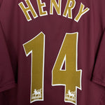 Shop 2005/06 ARSENAL HENRY #14 HOME SHIRT (XXL) NIKE, classic football shirts, vintage football shirts & retro soccer jerseys at Cult Kits