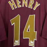 Shop 2005/06 ARSENAL HENRY #14 HOME SHIRT (XXL) NIKE, classic football shirts, vintage football shirts & retro soccer jerseys at Cult Kits