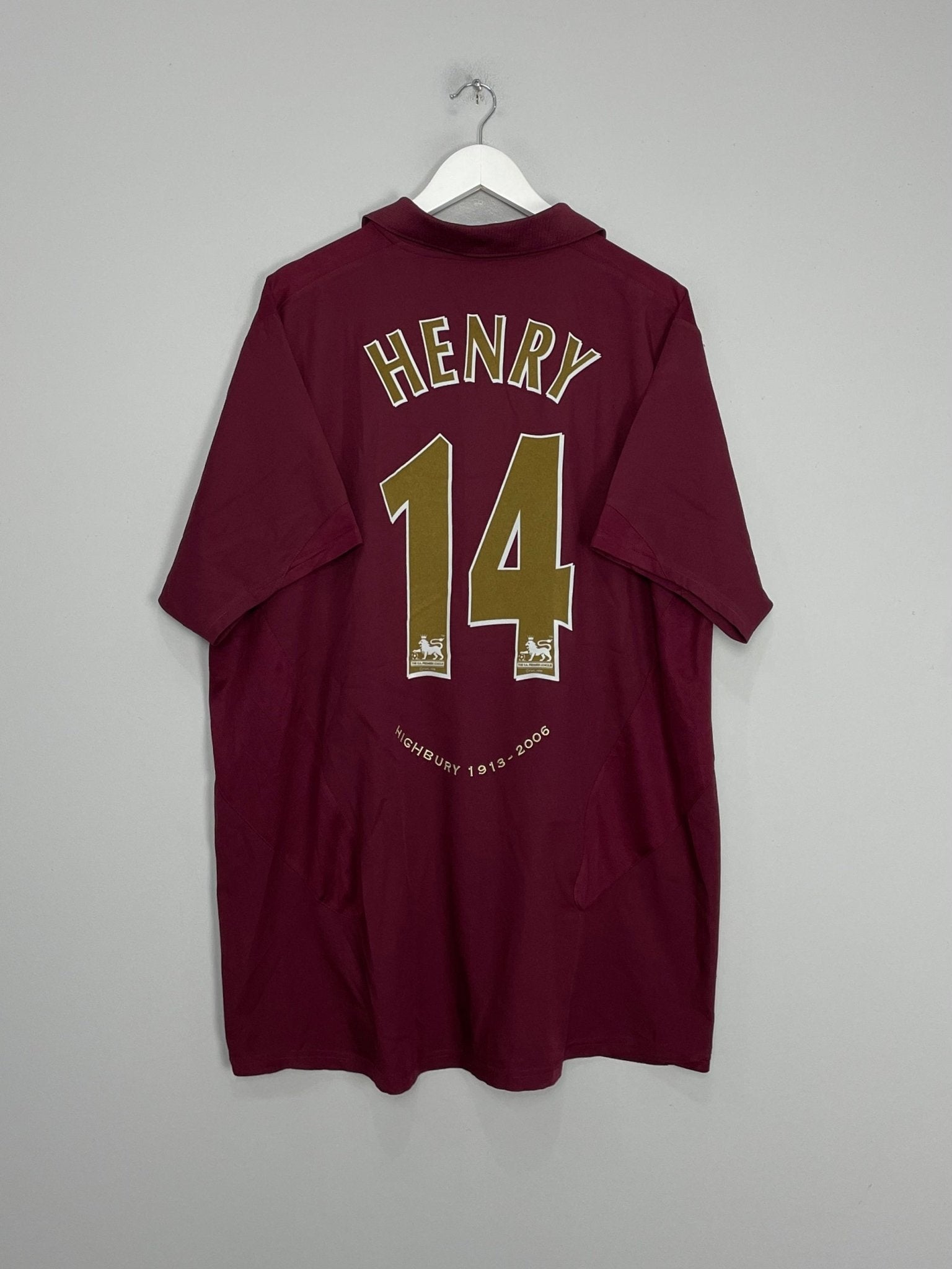 Shop 2005/06 ARSENAL HENRY #14 HOME SHIRT (XXL) NIKE, classic football shirts, vintage football shirts & retro soccer jerseys at Cult Kits