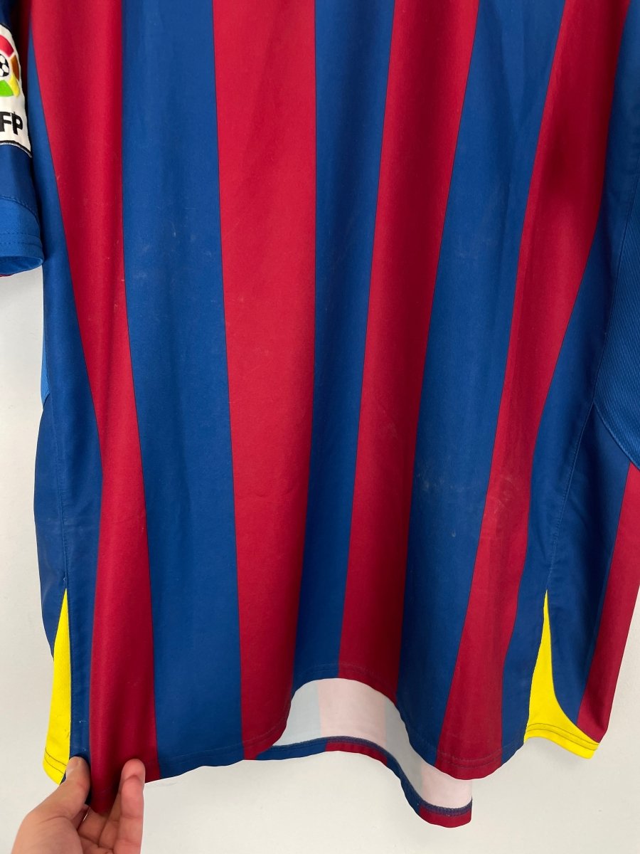 2005/06 BARCELONA MARQUEZ 4 HOME SHIRT (XL) NIKE - Cult Kits - XL - Buy Vintage Football Shirts, Authentic Retro Football Shirts For Sale, Classic Football Shirts & Soccer Jersey