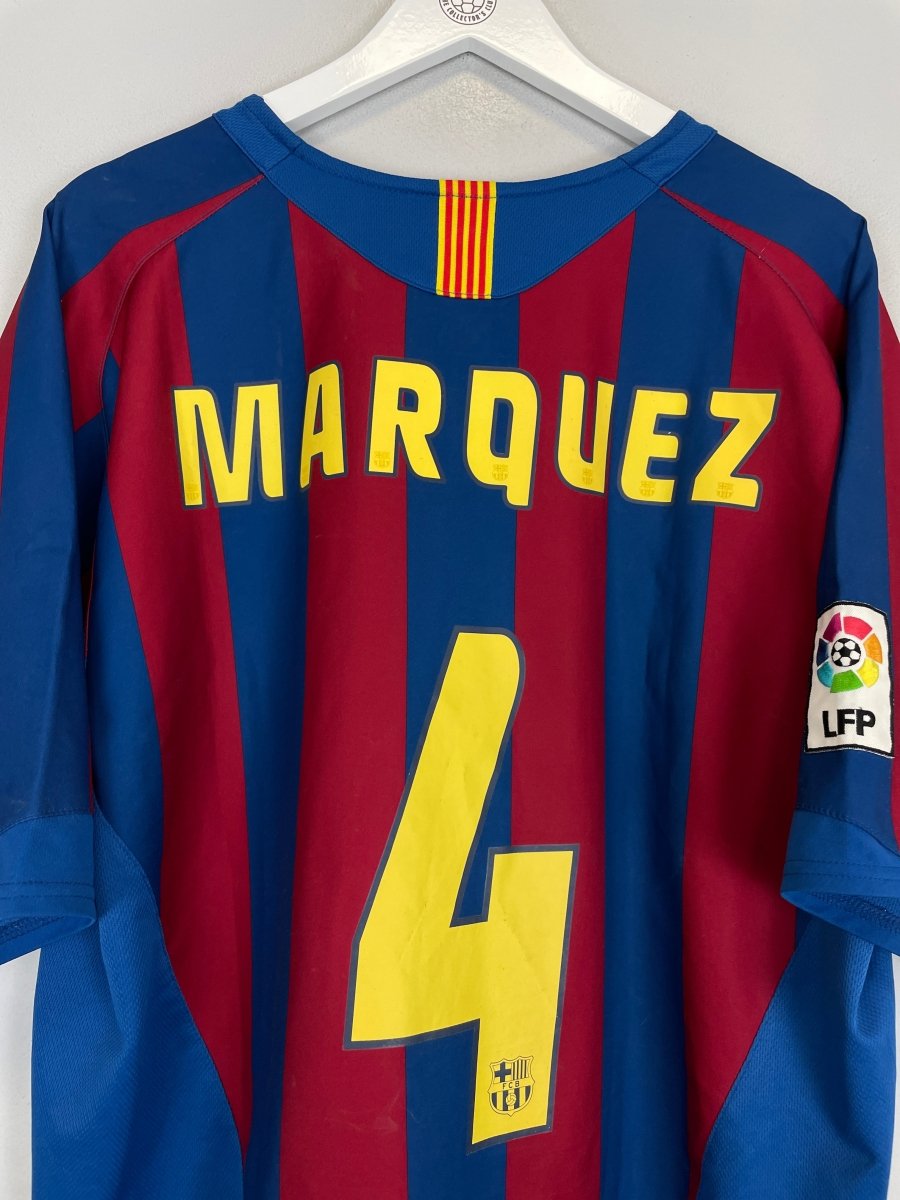 2005/06 BARCELONA MARQUEZ 4 HOME SHIRT (XL) NIKE - Cult Kits - XL - Buy Vintage Football Shirts, Authentic Retro Football Shirts For Sale, Classic Football Shirts & Soccer Jersey