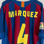 2005/06 BARCELONA MARQUEZ 4 HOME SHIRT (XL) NIKE - Cult Kits - XL - Buy Vintage Football Shirts, Authentic Retro Football Shirts For Sale, Classic Football Shirts & Soccer Jersey