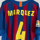 2005/06 BARCELONA MARQUEZ 4 HOME SHIRT (XL) NIKE - Cult Kits - XL - Buy Vintage Football Shirts, Authentic Retro Football Shirts For Sale, Classic Football Shirts & Soccer Jersey