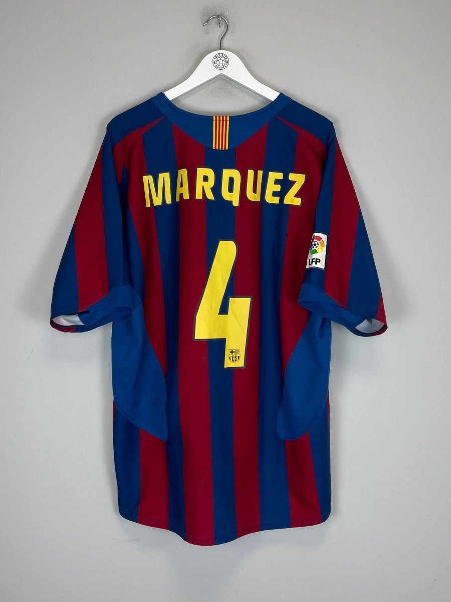 2005/06 BARCELONA MARQUEZ 4 HOME SHIRT (XL) NIKE - Cult Kits - XL - Buy Vintage Football Shirts, Authentic Retro Football Shirts For Sale, Classic Football Shirts & Soccer Jersey