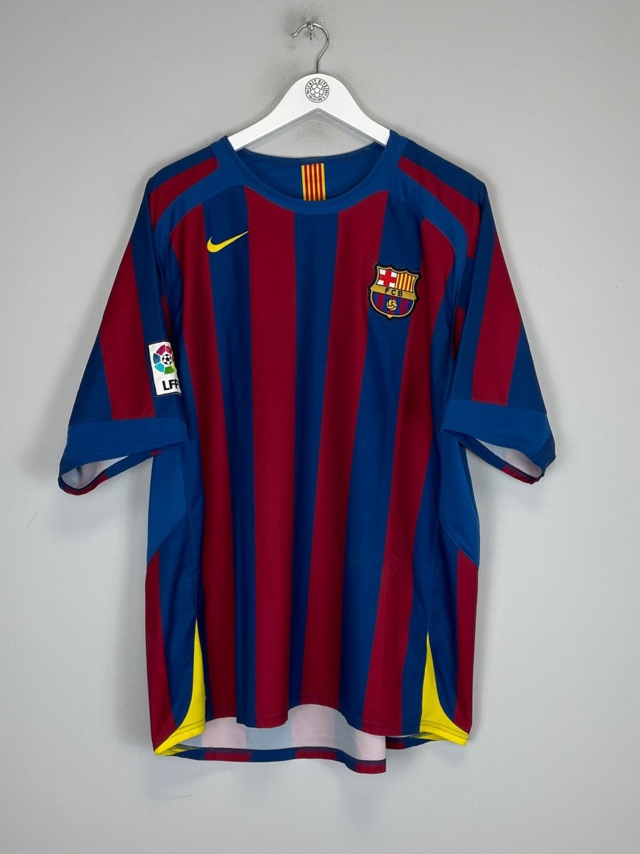 2005/06 BARCELONA MARQUEZ 4 HOME SHIRT (XL) NIKE - Cult Kits - XL - Buy Vintage Football Shirts, Authentic Retro Football Shirts For Sale, Classic Football Shirts & Soccer Jersey