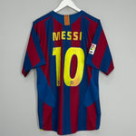 Shop 2005/06 BARCELONA MESSI #10 HOME SHIRT (L) NIKE, classic football shirts, vintage football shirts & retro soccer jerseys at Cult Kits
