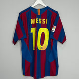 Shop 2005/06 BARCELONA MESSI #10 HOME SHIRT (L) NIKE, classic football shirts, vintage football shirts & retro soccer jerseys at Cult Kits