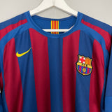Shop 2005/06 BARCELONA MESSI #10 HOME SHIRT (L) NIKE, classic football shirts, vintage football shirts & retro soccer jerseys at Cult Kits
